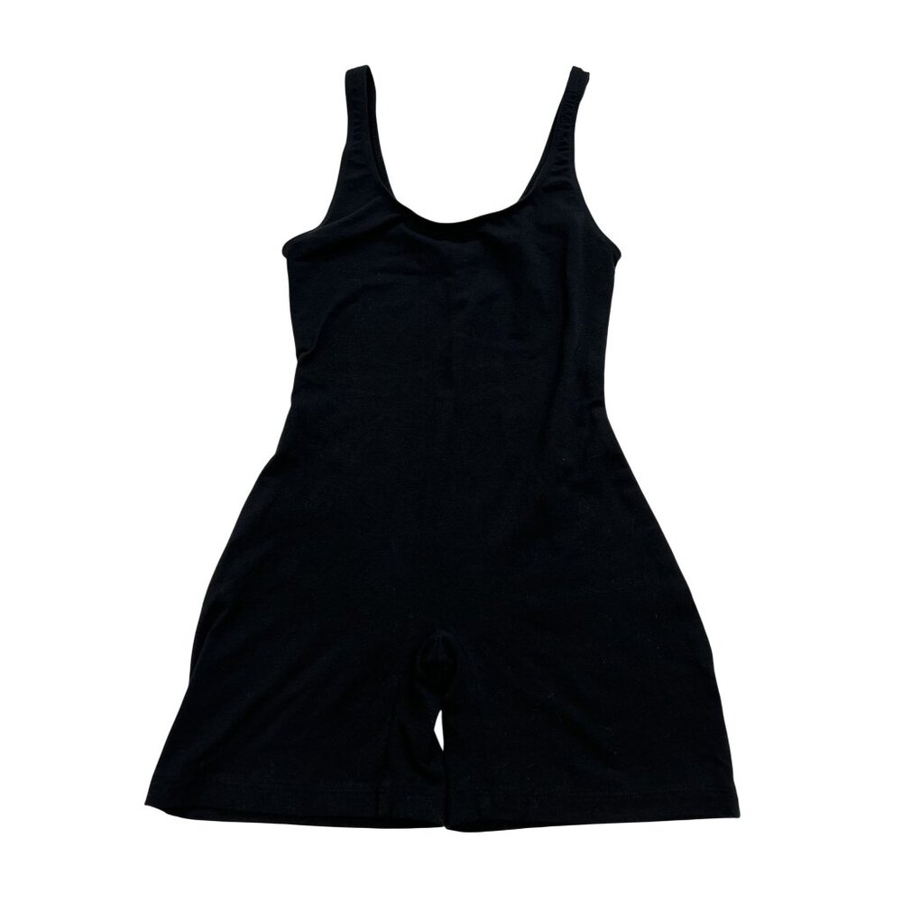 Los Angeles Apparel Cotton Spandex Tank Biketard in Black
